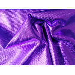Folienjersey Metallic Webware Waben lila